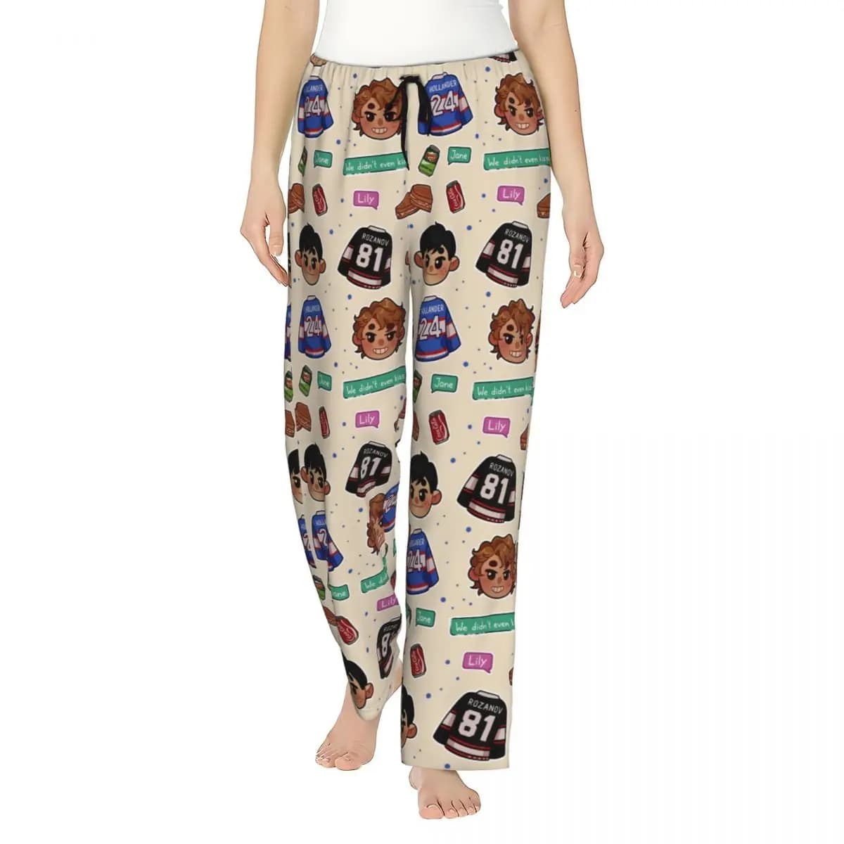 Heated Rivalry Women Loungewear pants Loose-Fit Cute Hollanov Pajama Pants Dorm