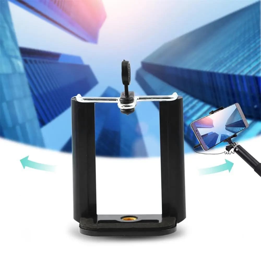Durevole supporto per treppiede per telefono cellulare da 1/4 pollici, adattatore per staffa, supporto per telefono, clip per fotocamera