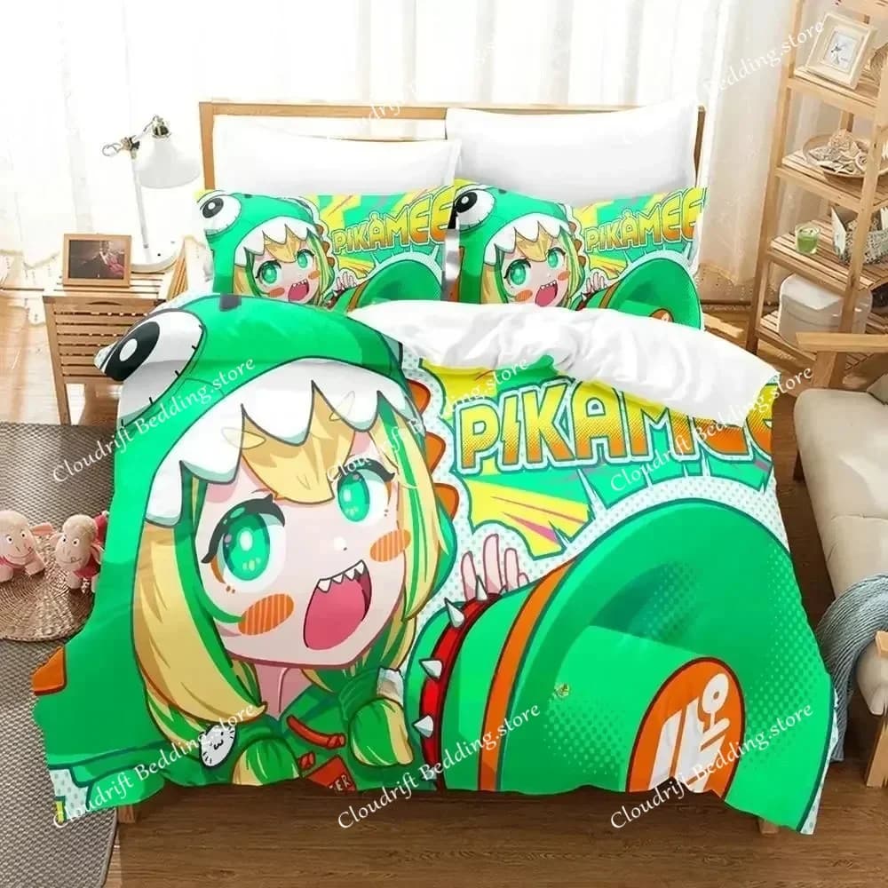 New set of Pikamee bed linen, single bed set, queen size, king size, for adults and children, 3D print duvet set, anime bed linen set.