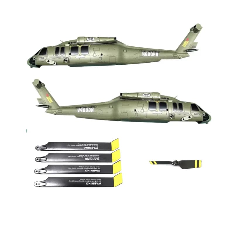 Kit di Ricambio per Elicottero RC JJRC U9901: Scocca + Elica Principale + Elica di Coda
