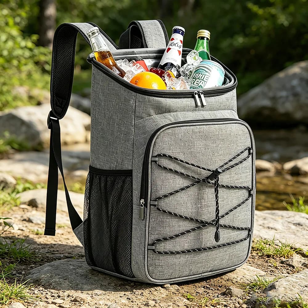 Insulated Cooler Bag Multifunctional Portable Backpack Outdoor Waterproof Large-Capacity Camping Picnic Cooler for Drinks Fruit