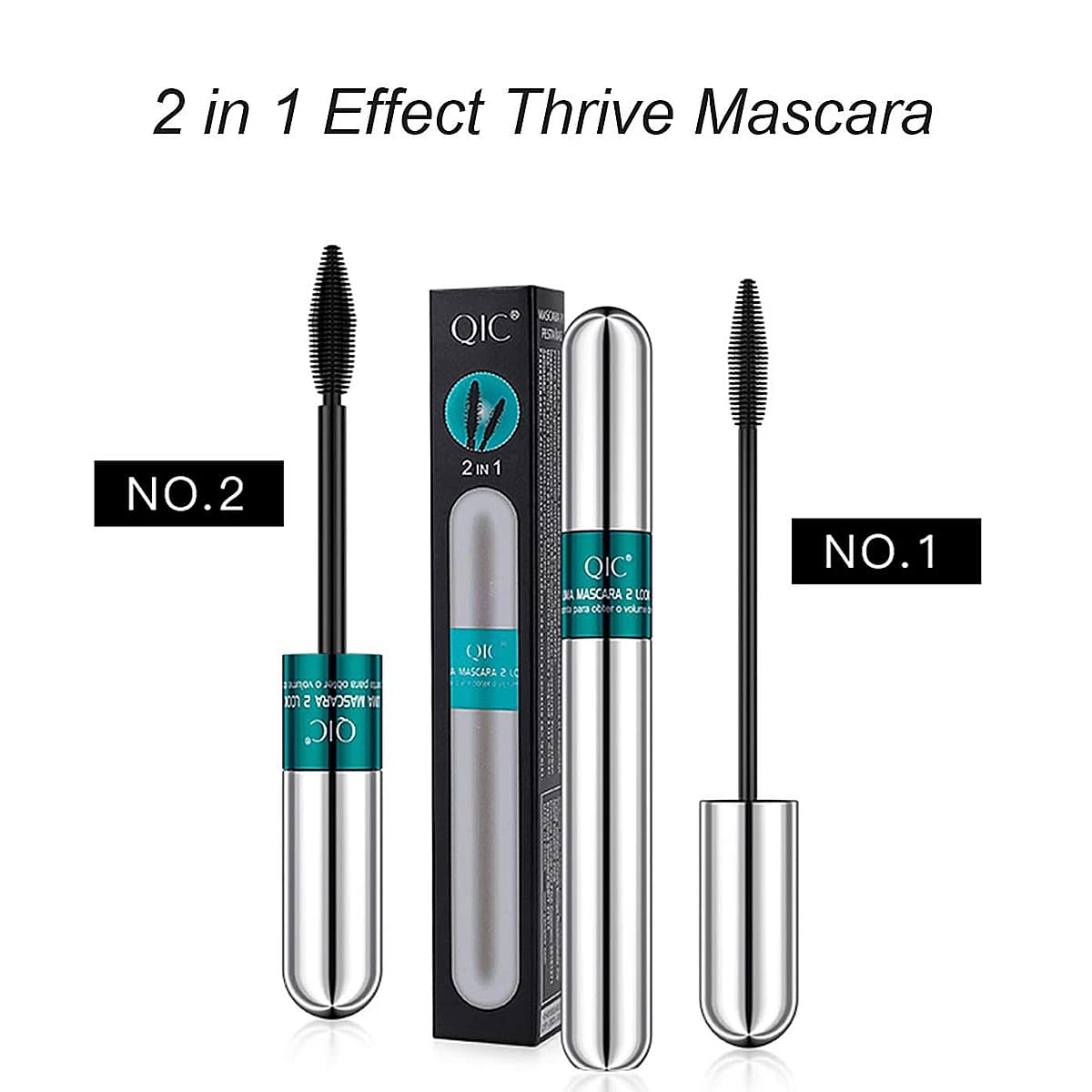 Double Mascara In a Silk Fiber Mascara Waterproof for the extension of black lashes often elongation cosmetic eyelashes