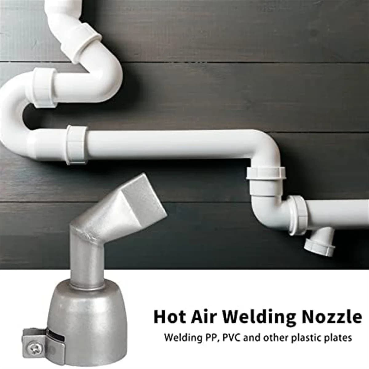 Set di pistole per saldatura ad aria calda Punta per ugello per saldatura piatta da 20 mm Tubo a bocca larga Ugello per saldatura Sostituzione Foglio di plastica PVC CALDO