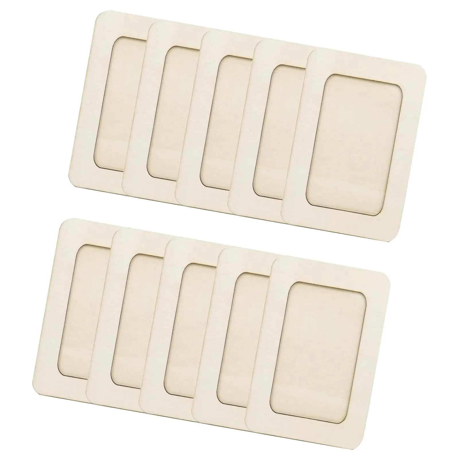 10Pcs Photo Frames Unfinished 6" Tabletop Wall Hanging Paintable Frame for School Arts DIY Painting Projects Home Father's Day
