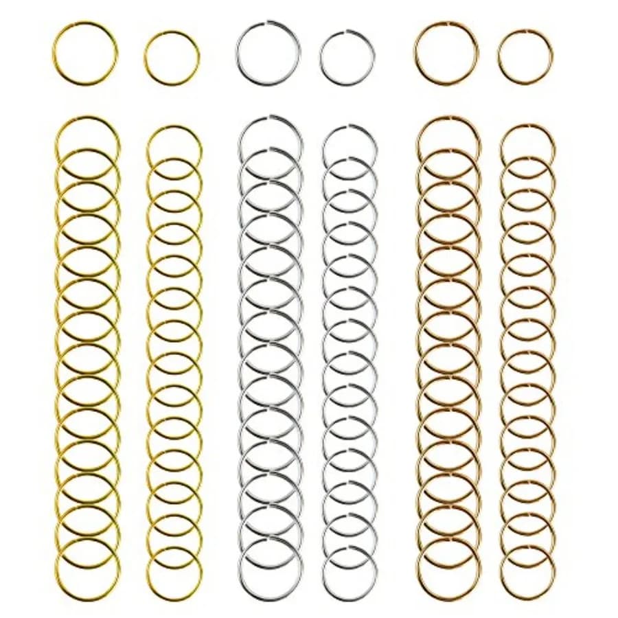 Nydotd 180 Pieces Hair Rings, Braid Rings, Loop Clips, and Hoops - 3 Colors, 2 Sizes, Women's Fashion Hip-Hop DIY Hair Clip Acc