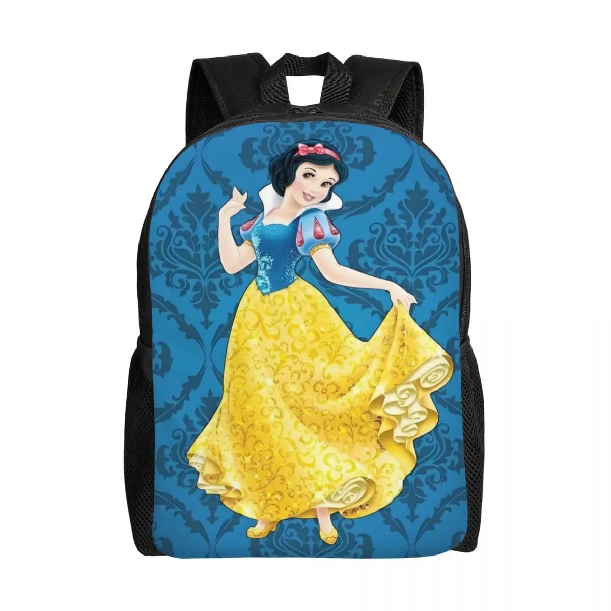 Zaini personalizzati con motivo Biancaneve per donna uomo impermeabile scuola college Schneewittchen borsa con stampa bookbag
