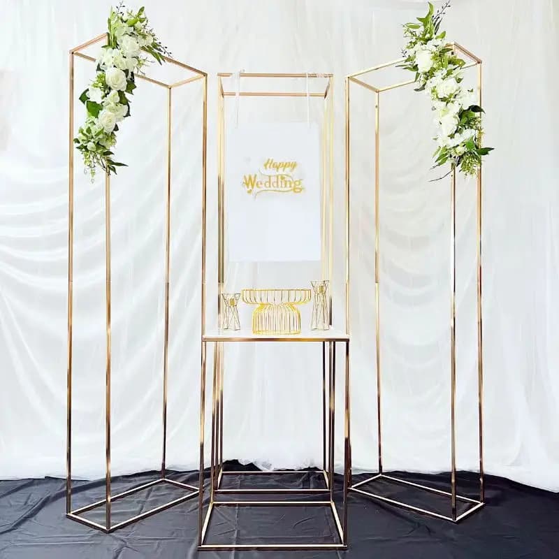 5 pieces column frame floral composition rack balloon display hoof support for home party screen fabric backgrounds welcome