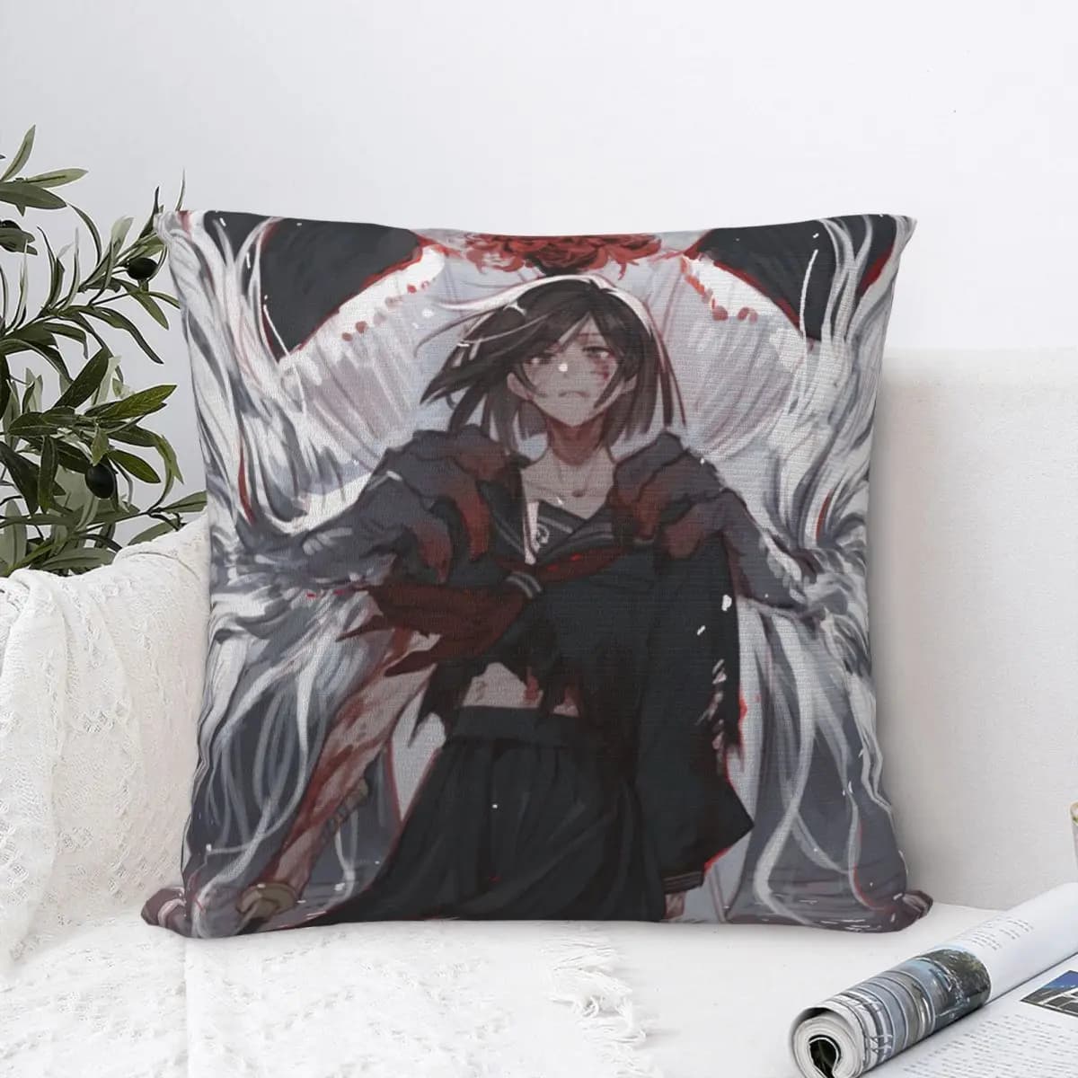 Pillow Case Silent Hill F Horror Soft Pillow Cover Retro Trendy Cushion Cover Custom DIY Pillowcases For Living Room Chair