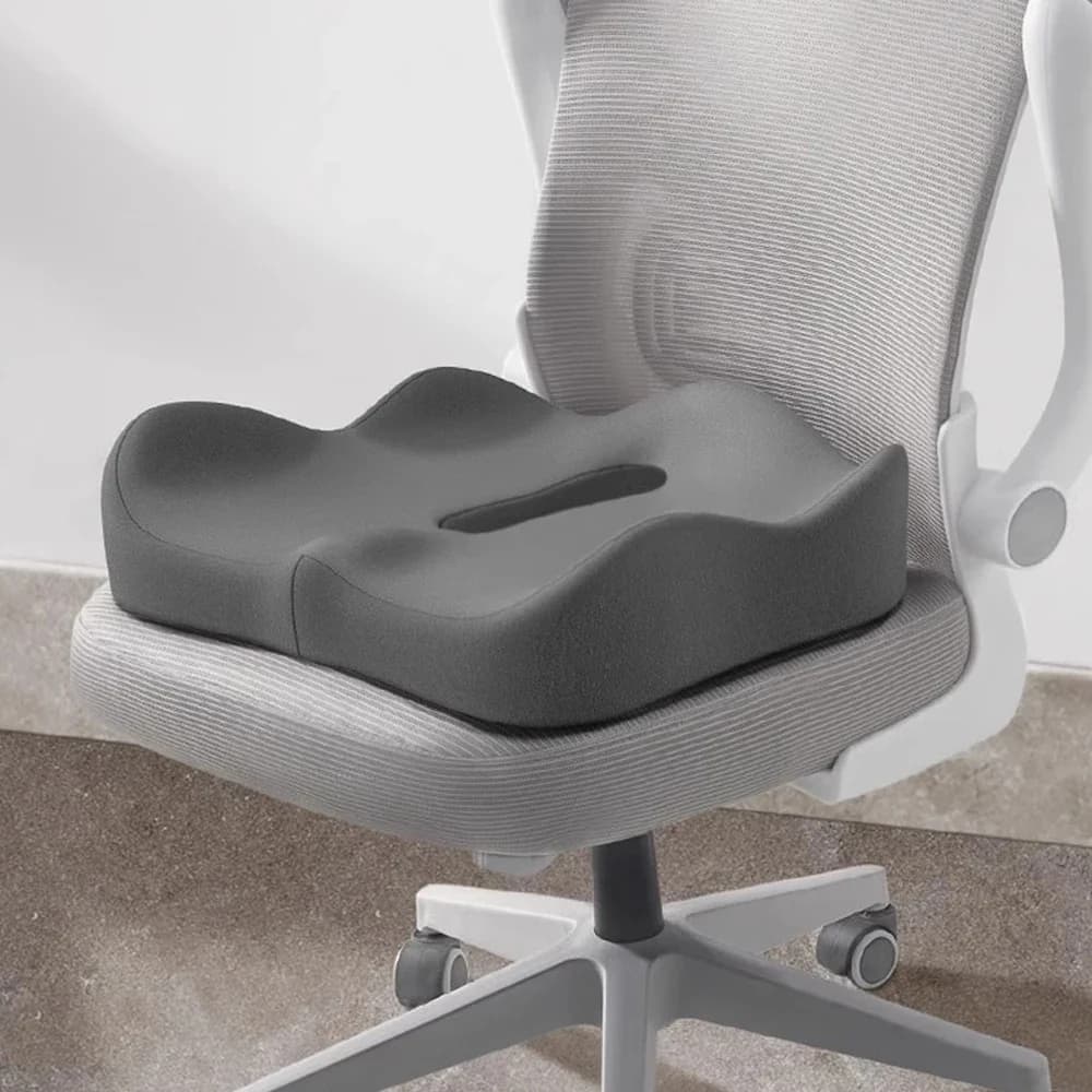 Cuscino del sedile ergonomico in memory foam da 1 pezzo Cuscino di supporto 3D Poliestere lavabile Comodo per gli elementi essenziali per l'ufficio dell'auto da seduta lunga