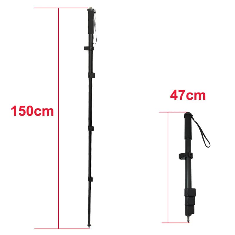 47 to 150cm Telescopic Centering Pole Portable RTK GPS Surveying Rod Aluminum Alloy Light Weight 1PCS