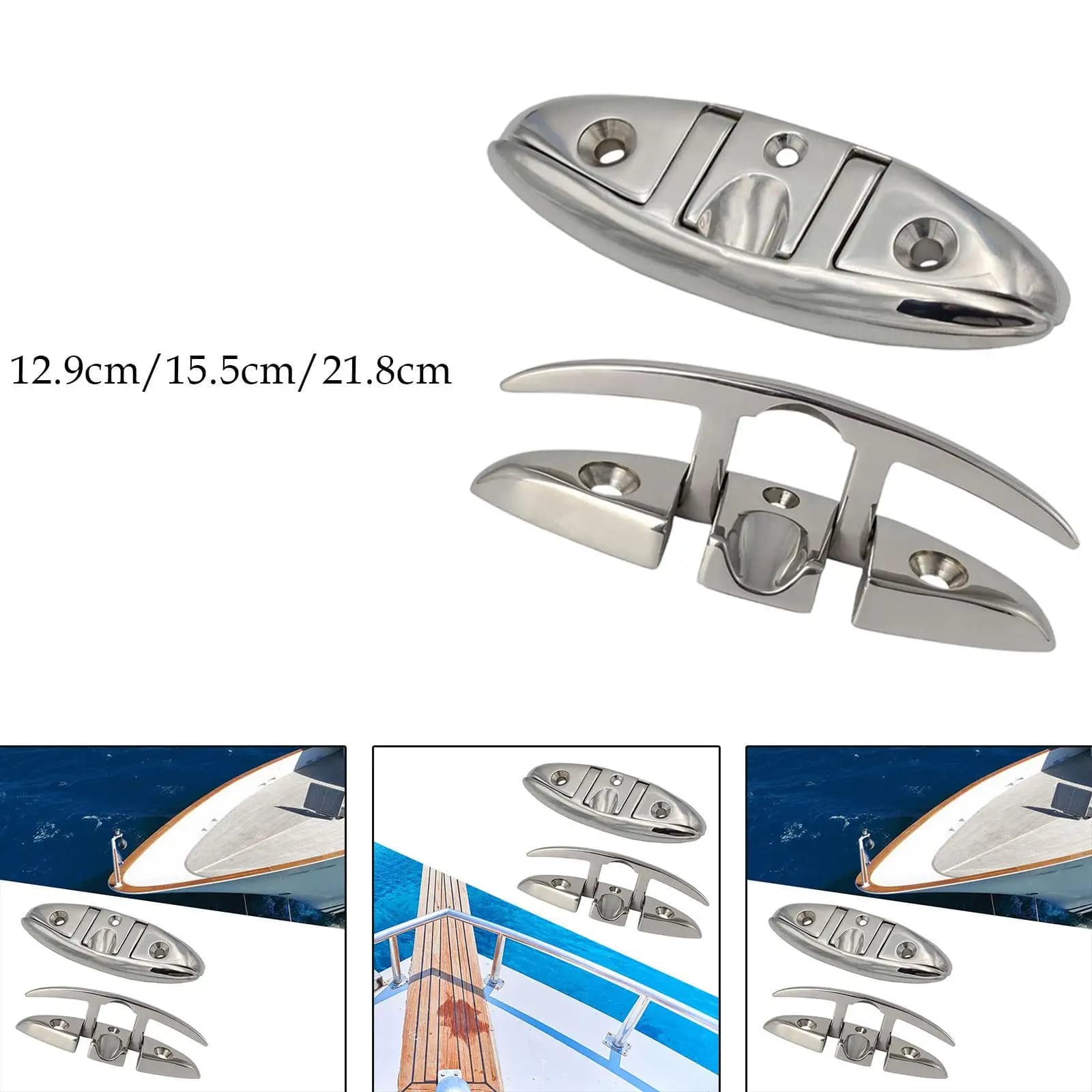 Bitta per banchina per barca Accessorio per yacht per kayak Resistente professionale Facile da installare Grado marino per tacchetta per corda in acciaio inossidabile per ponte