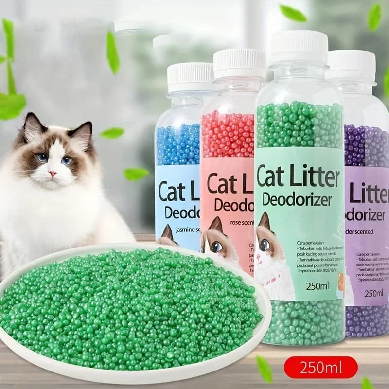 Perle Deodoranti per Lettiere per Gatti, Assorbenti, 6 Aromi, per la Pulizia delle Lettiere, Forniture per la Cura degli Animali Domestici