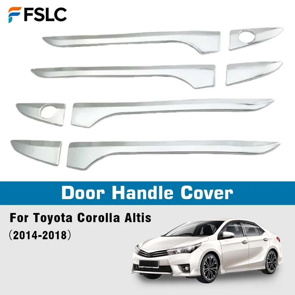 Copertura della maniglia della porta per Toyota Corolla Altis 2014 2015 2016 2017 2018 Chrome Silver Auto Accessori Decorazione Esterno Styling