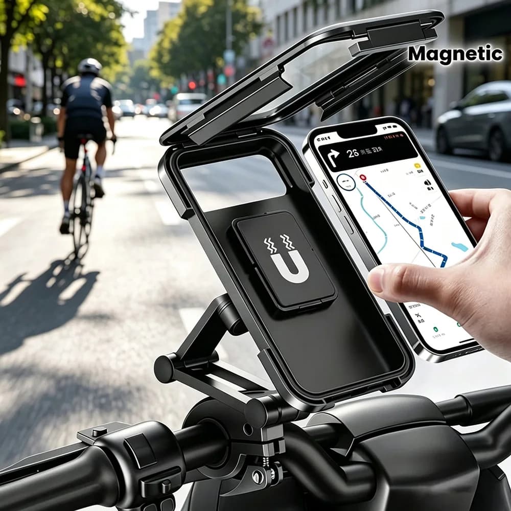 Motorcycle Waterproof Touchscreen Phone Holder Stand 360° Rotation Universal Bicycle Smartphone Bracket For iPhone 18 Pro Max 17