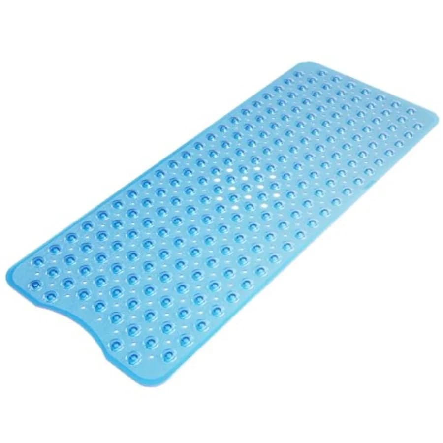 Tappetino antiscivolo per doccia 40 x 16 pollici, tappetino per vasca da bagno con ventose e fori di drenaggio, tappetino antiscivolo per vasca.
