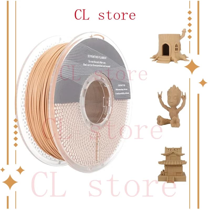 3D printing PLA F color imitation wood 1.75 mm dimensional accuracy +/- 0.02 mm, PLA F 1 kg oak color