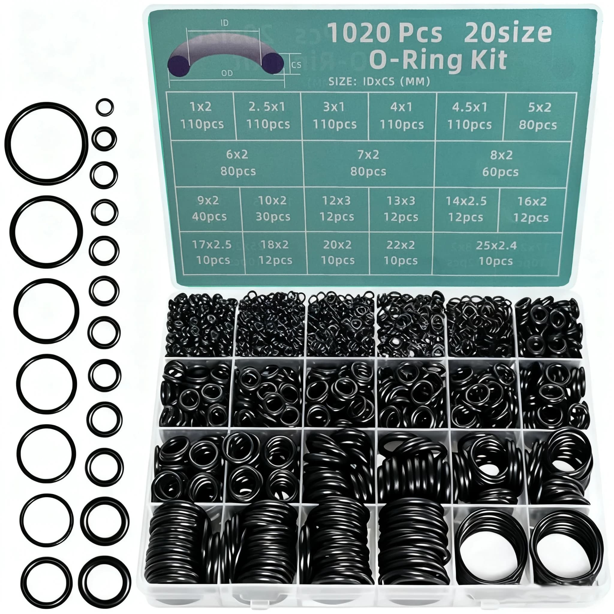 1020 pcs box nitrile repair kit seal set