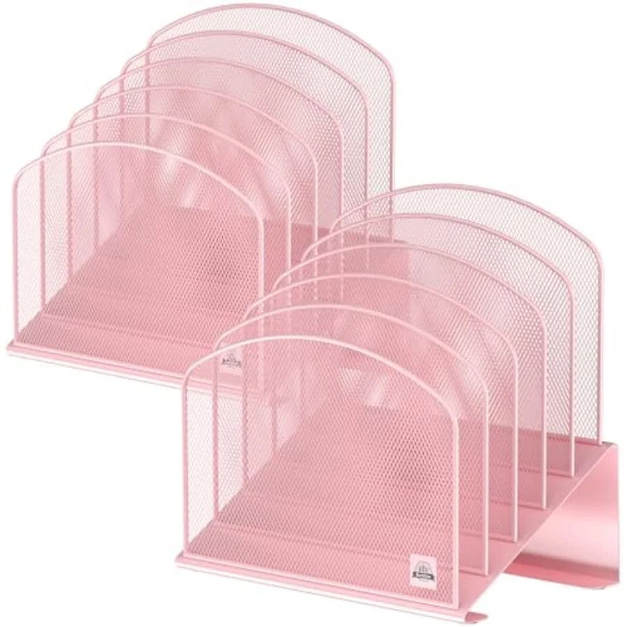 Organizzatore per Documenti Inclinato, Porta Cartelle Verticale, Supporto in Metallo per Archiviazione, Scaffale per Organizzazione Scrivania Ufficio e Aula