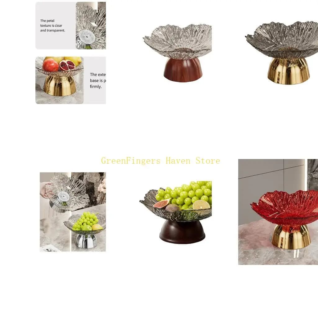 F68D High Footed Fruit Tray Home Living Room Display Plate Candy Tray Tea Table Dried Fructose Organiser Bowl