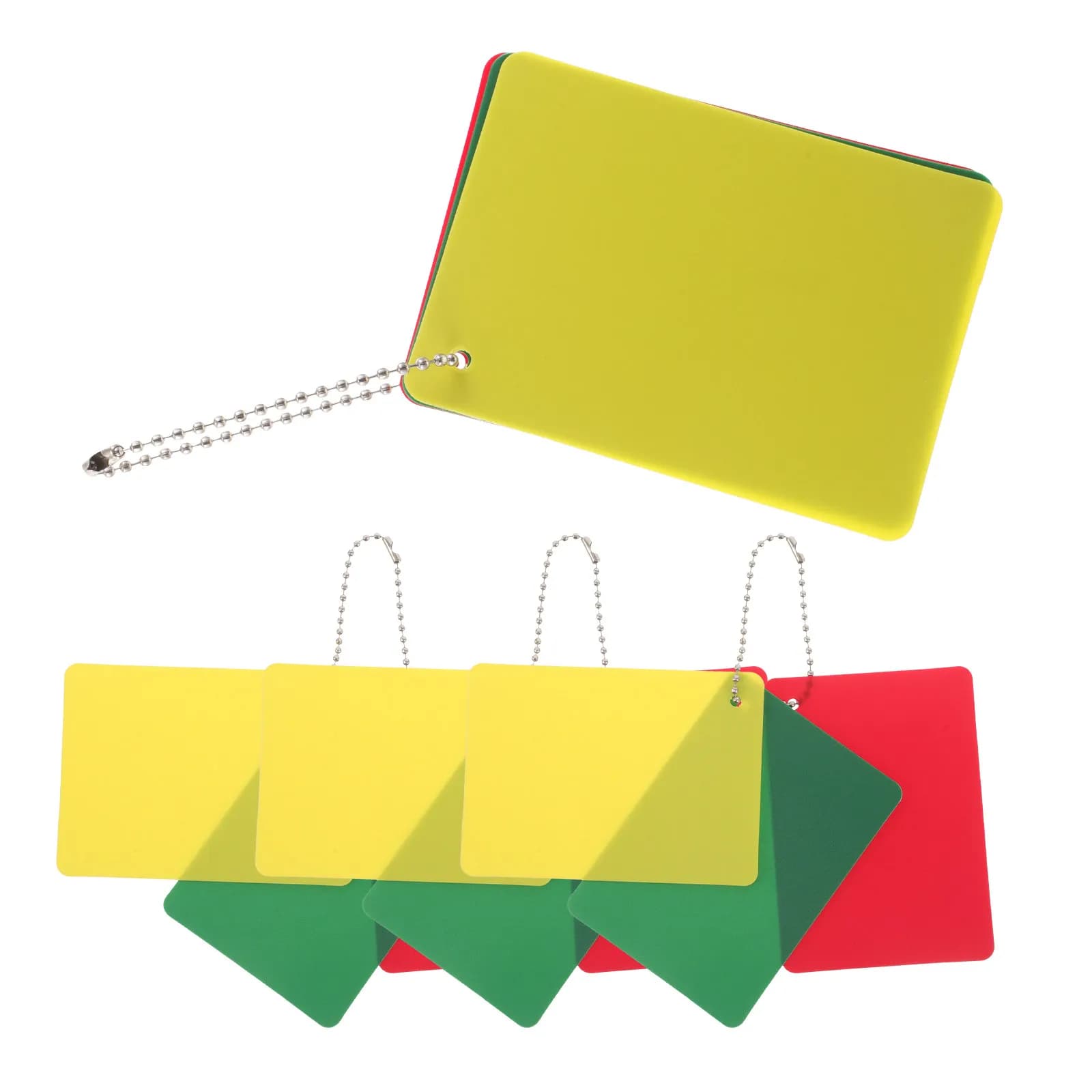 Set of 4 Arbitration Cards for Football, Rugby and Volleyball, Portable Arbitration Kit with Red Cards, Yellow and Green