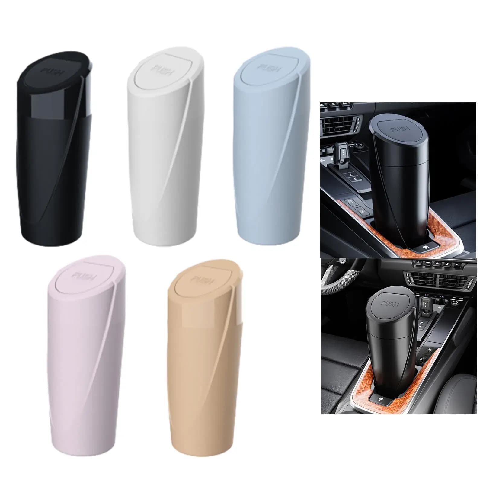 Car Trash Can Cup Holder Leakproof Car Trash Can for Truck Office Home