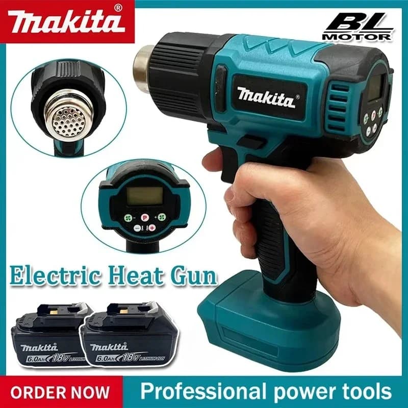Makita 550°C Temperature Control Heat Gun Cordless Handheld Hot Air Gun And LED Display Soldering Thermal Blower Tool