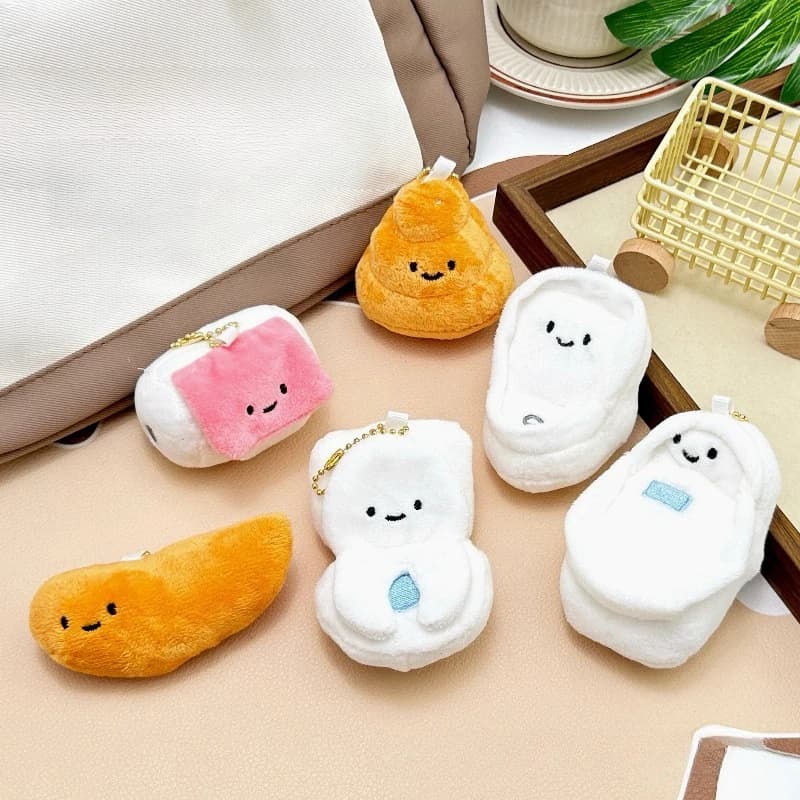 Portachiavi divertente a forma di WC in peluche, ciondolo per zaino a forma di orsetto simpatico e stravagante, ciondolo creativo per la scuola, regalo umoristico per bambini