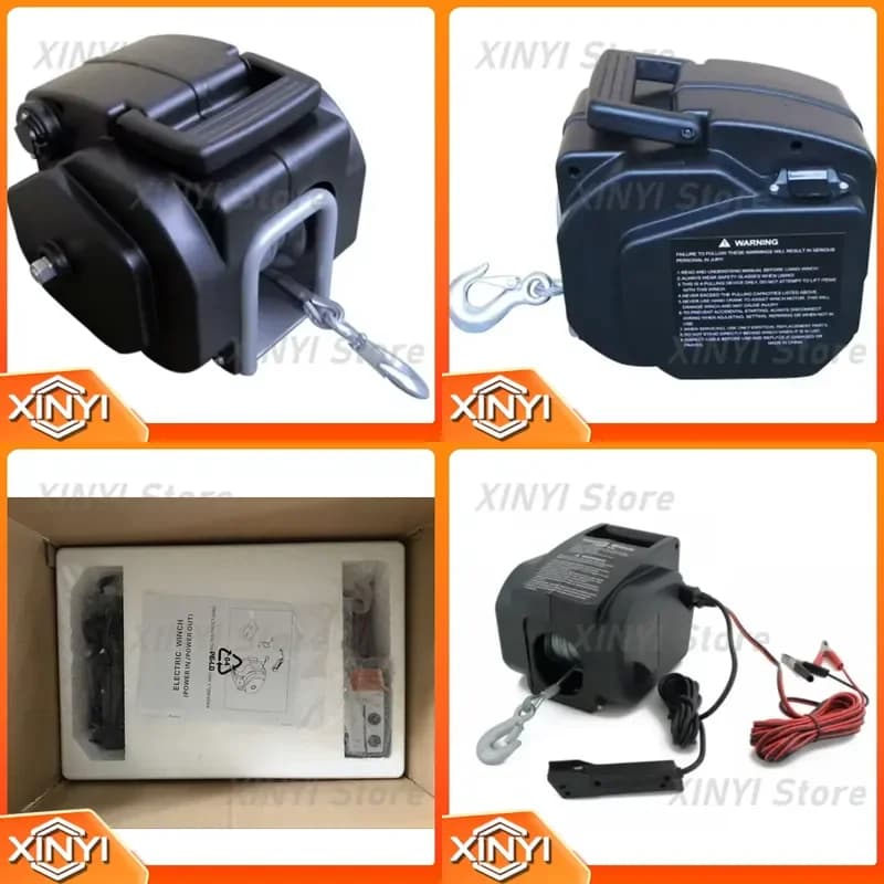 for 2019 New Style Portable 12V 24V Mini Electric Boat Anchor Winch 3000lbs with Steel Wire Rope for Speed Boats
