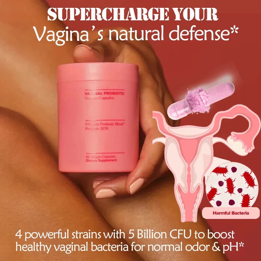 Female vaginal probiotic vitamin capsules, support urinary tract and vaginal health, probiotic blend Lactobaccilus and V-Positiv