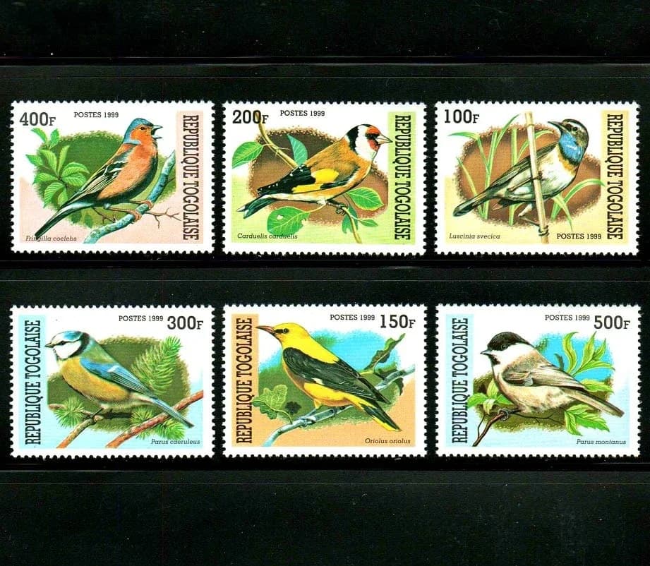 6Pcs/Set New Togo Post Stamp 1999 Birds Stamps MNH