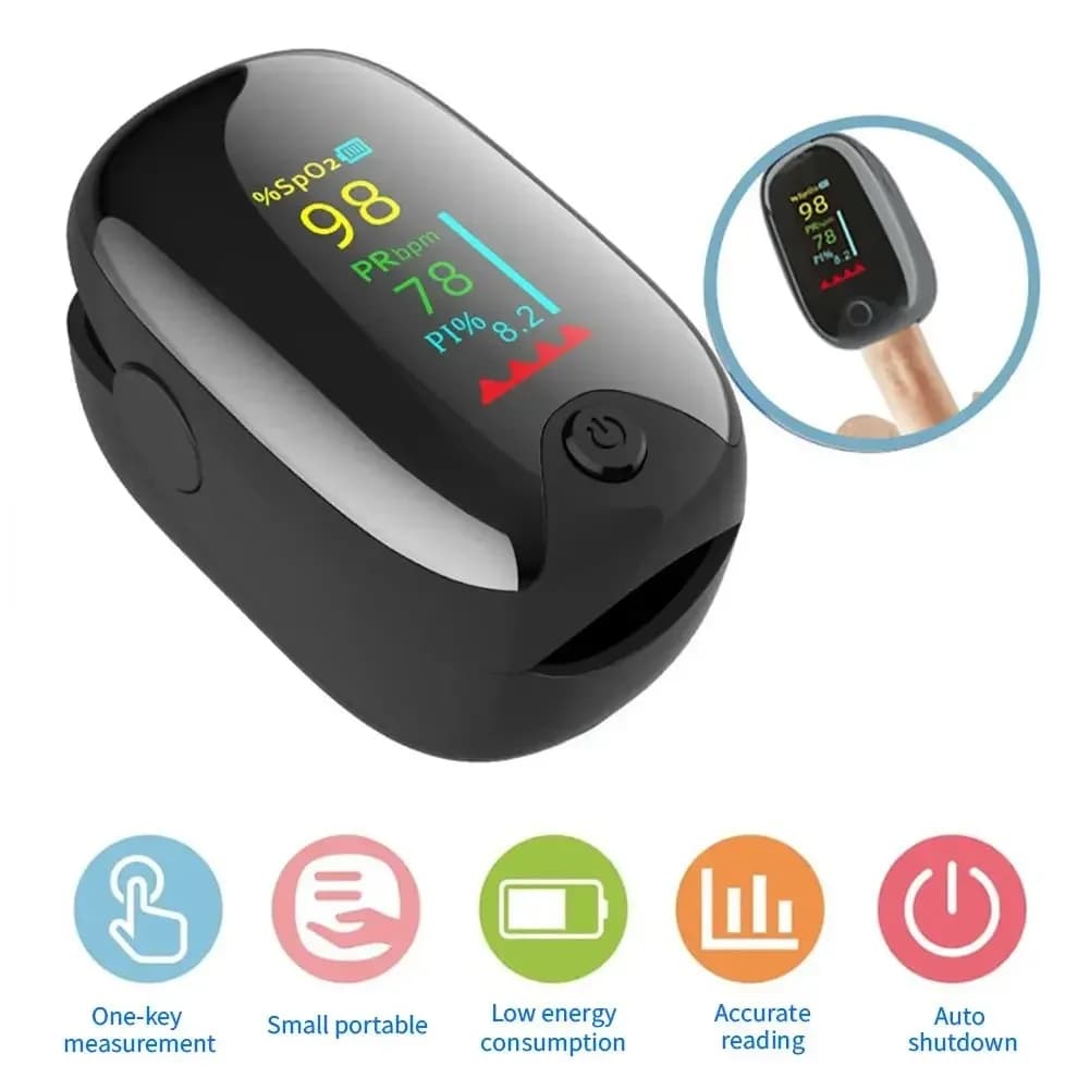 Portable Medical Digital finger Pulse Oxymeter LED Display SpO2 PR Cardiofrequency Meter Blood Oxygen Saturation Meter