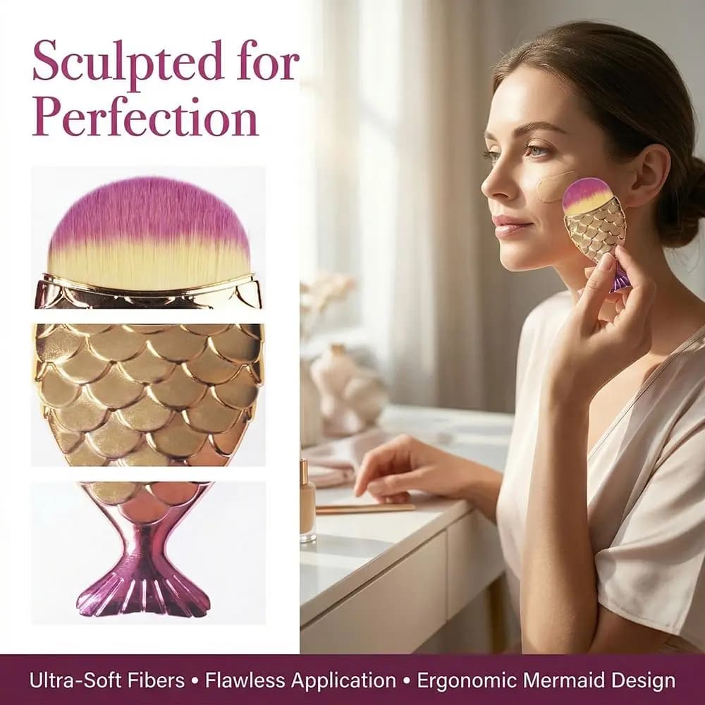 Soft Artificial Fiber Nail Cleaning Brush Cosmetic Tool Gentle Fibers Fish Tail Brush Nail Art Dust Powder Remover Makeup Brush