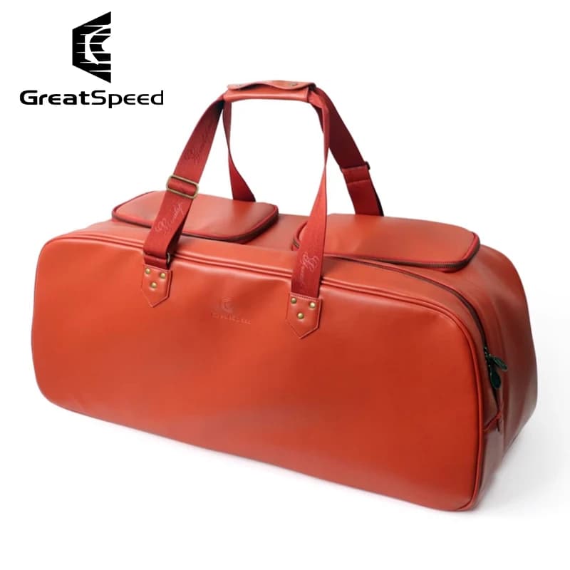 Borsa per racchetta da tennis portatile unisex Borsa da tennis per badminton da squash in PU rosso mattone Borsa per racchette da tennis RH4 Borsa da tennis per uomo e donna