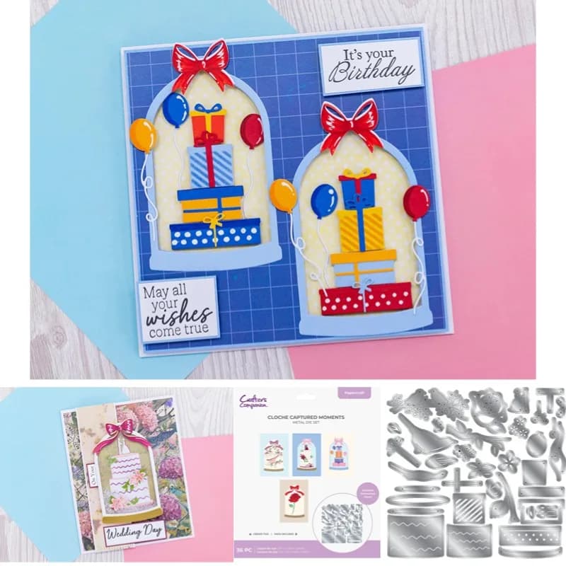 Cloche Capturate Momenti Fustelle Scrapbook Diario Decorazione Stencil Modello di goffratura Biglietto d'auguri fai da te fatto a mano 2025