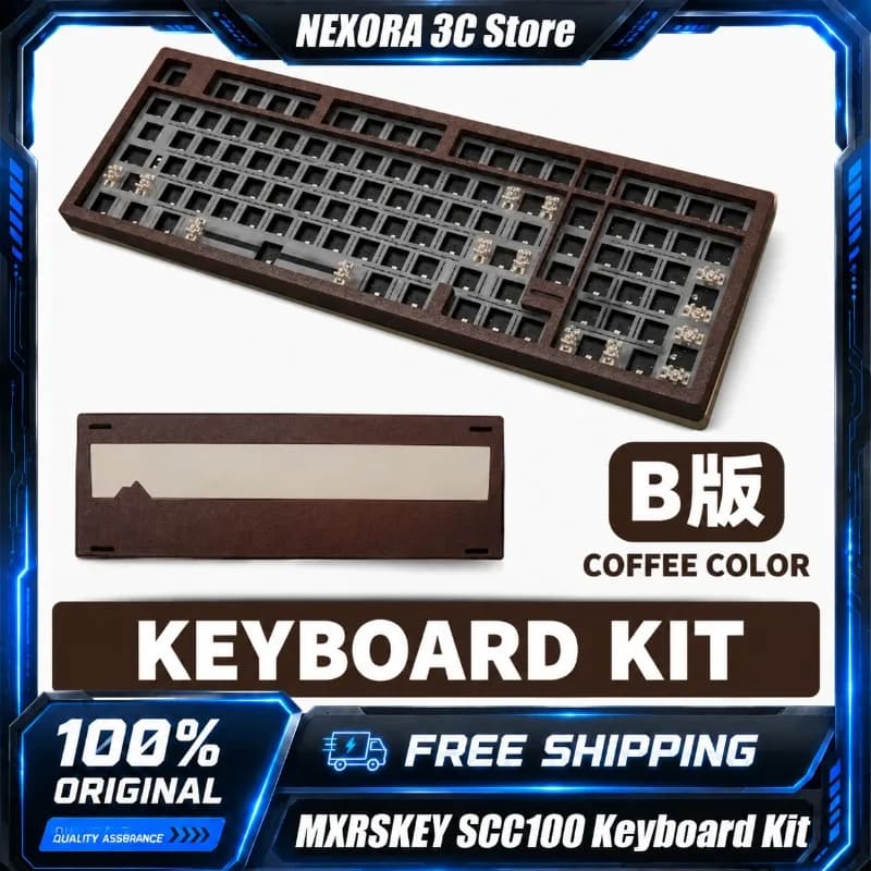 Kit Tastiera Meccanica Personalizzata MXRSKEY SCC100, 100% Wireless Tri-Modalità, in Lega di Alluminio CNC, Barebone con Sistema Gasket e Kit a Sgancio Rapido