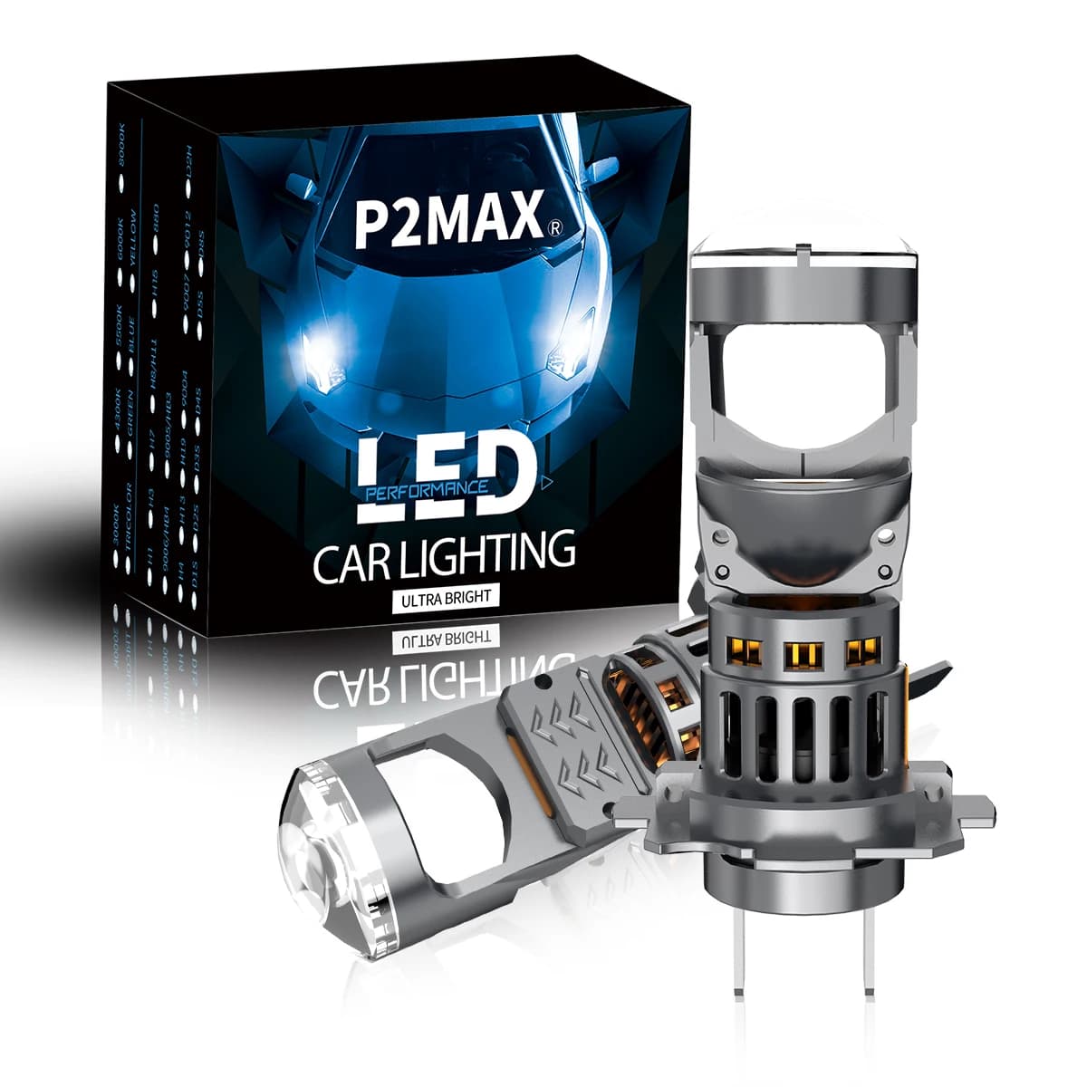 All in One H7 Bi LED Projector Lamps for headlights 6000K 60W / pair Beautiful clear cutting line Replace directly the lights of the car headlights