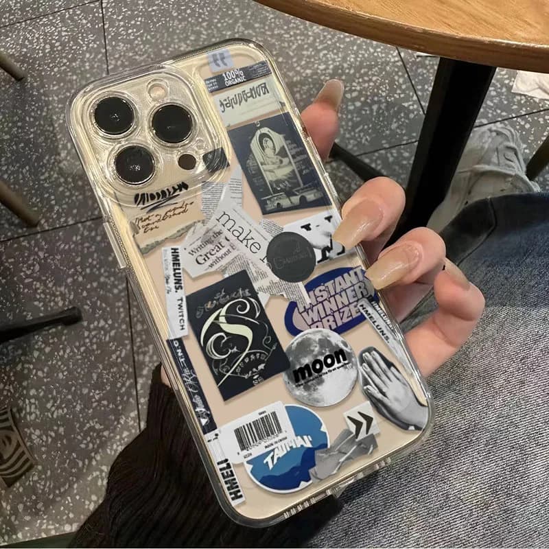 Custodia per telefono Montage Newspaper antiurto per Samsung Galaxy S26 S25 S23 S24 S22 Ultra Plus, Cover per Galaxy S24+ S23+ S25+