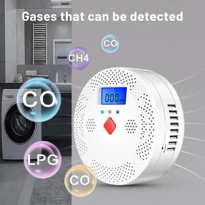 Tuya WIFI CO PPM rilevatore sirena di avvertimento rilevatore di monossido di carbonio con indicatore LCD sensore di sicurezza protezione di sicurezza domestica