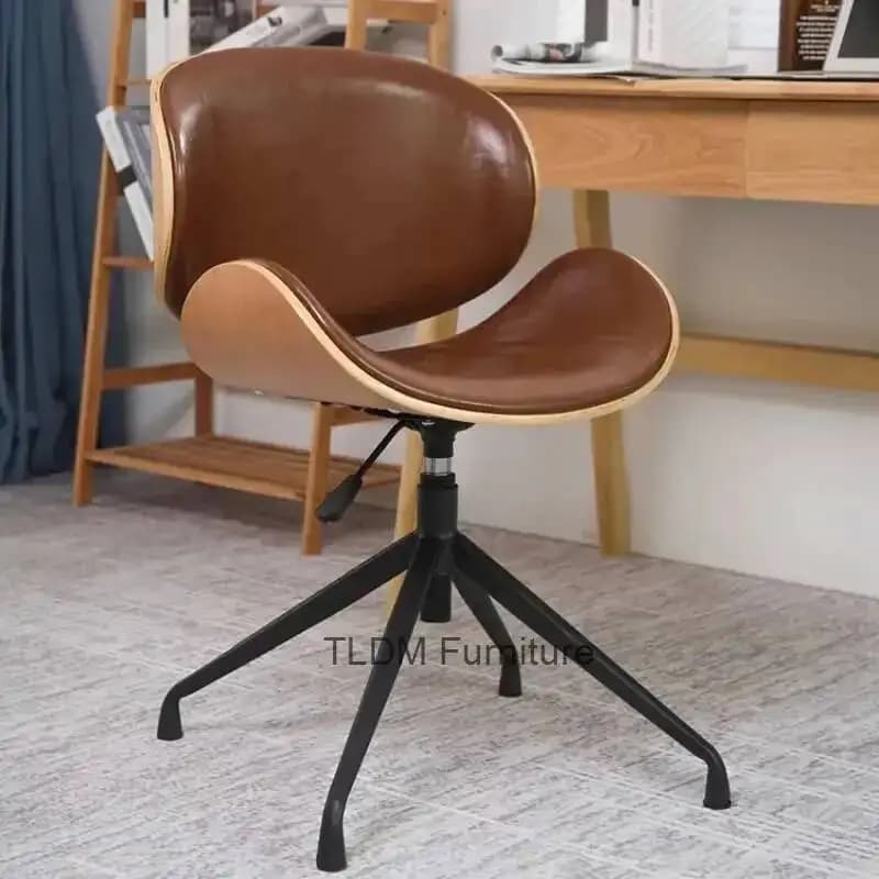 Sedia da ufficio moderna e morbida da gioco Tan Roller Girl High Soggiorno Sedia da ufficio ergonomica alta studio Silla De Escritorio Furniture