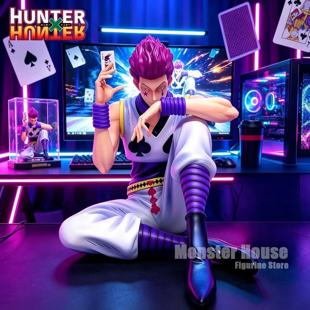 Statuetta Anime HUNTER HUNTER di Hisoka, 13,5 cm/5,31 pollici, Modellino in PVC da Collezione, Giocattolo Regalo