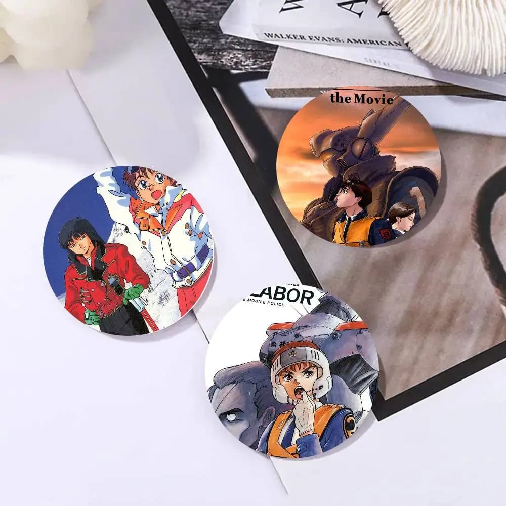 Spilla Distintivo Anime Mobile Police P-PATLABOR, Badge Cartoon per Amici, Accessori da Collezione per Zaini e Vestiti, Gioielli Regalo