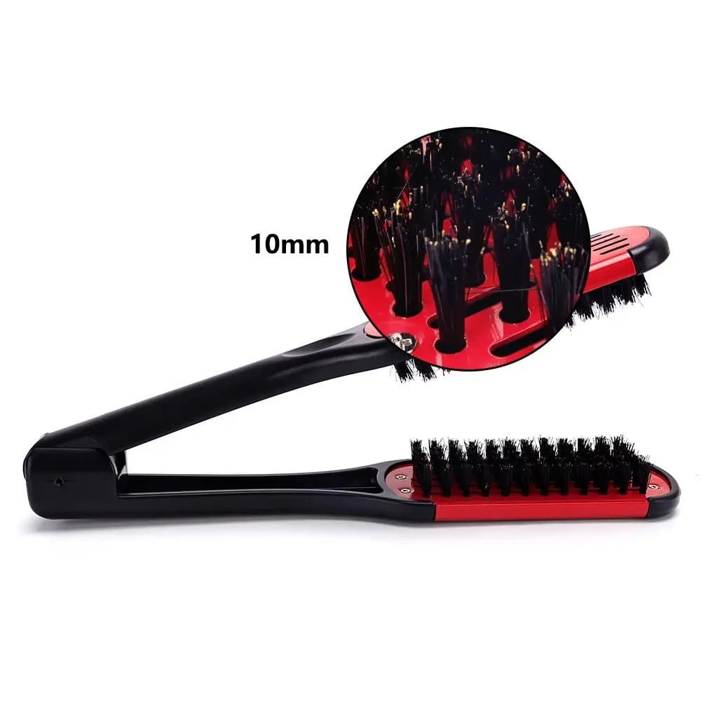 Piastra per capelli portatile a doppia faccia a forma di V Pettine per parrucchiere resistente all'usura Piastra per parrucchiere durevole antistatica