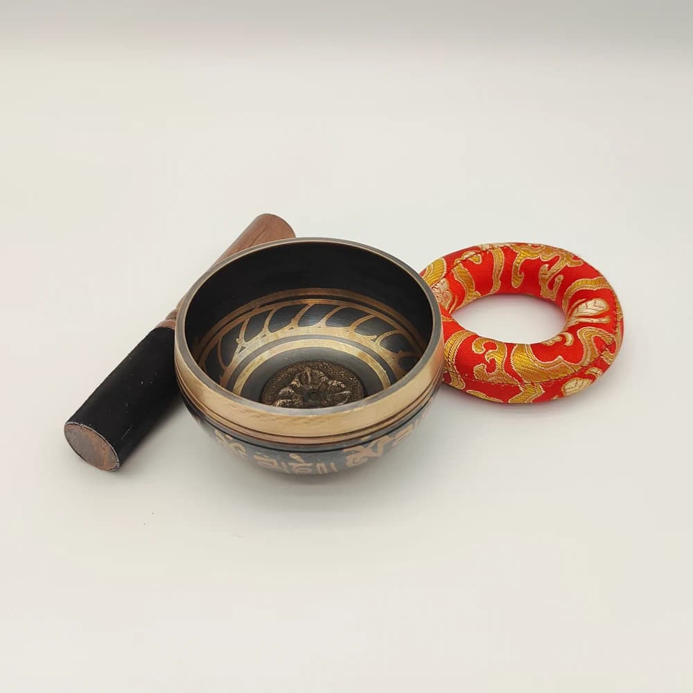Nepal Tibetan Singing Bowl,Sound Buddhism Nepalese Buddhist Tibet Copper Bowls for Yoga Meditation, Sound Bowl Music Therapy