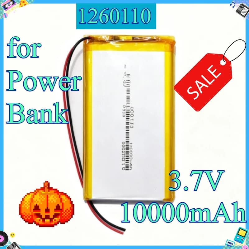 1260110 Lithium Polymer Battery 3.7V 10000mAh Large Capacity Soft‑Pack Cell Direct Factory Supply for Power Bank