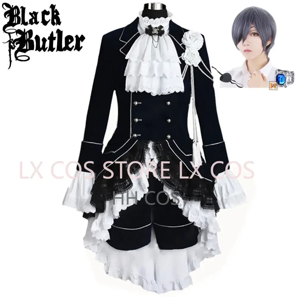 Anime Cosplay Ciel Phantomhive Black Cosplay Costume Any Size Cos Clothes