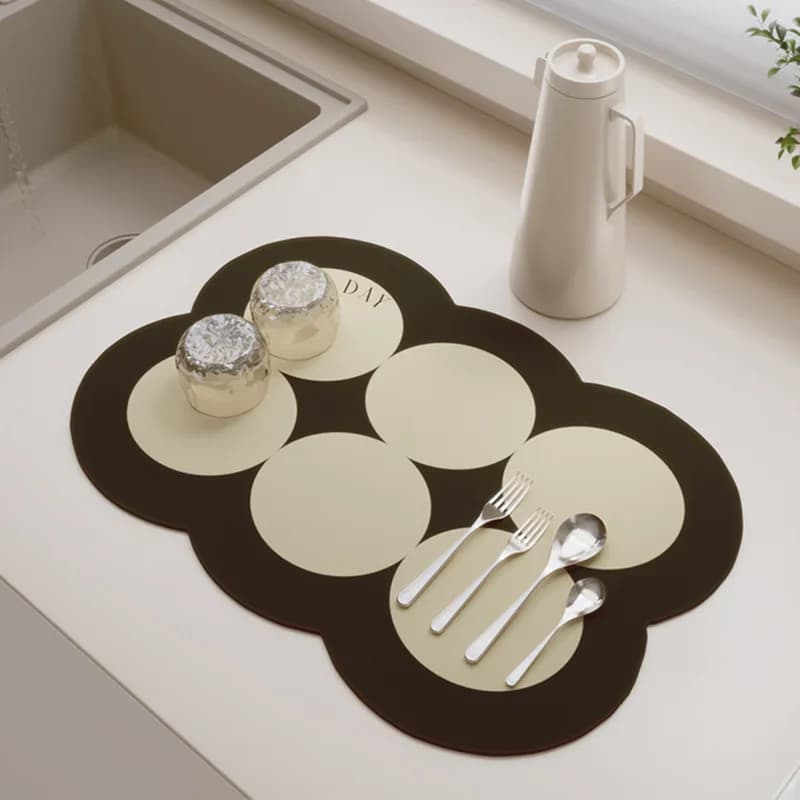 Tappetino antiscivolo super assorbente in stile coreano, ideale per il lavello della cucina, tappetino per doccia ad asciugatura rapida, tappetino per porta del bagno