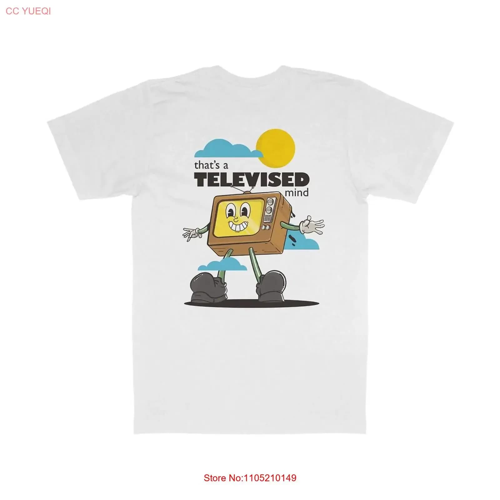 TELEVISED MIND T Shirt Divertimento Parodia di film 100 Cotone organico per appassionati di film Amanti della cultura pop vintage Lavato Confortevole
