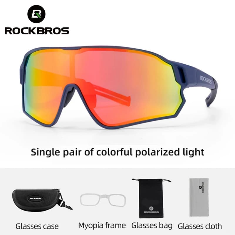 ROCKBROS occhiali da ciclismo polarizzati Sport Bike UV400 occhiali da bici occhiali uomo donna bicicletta Googles Mtb occhiali da sole da corsa