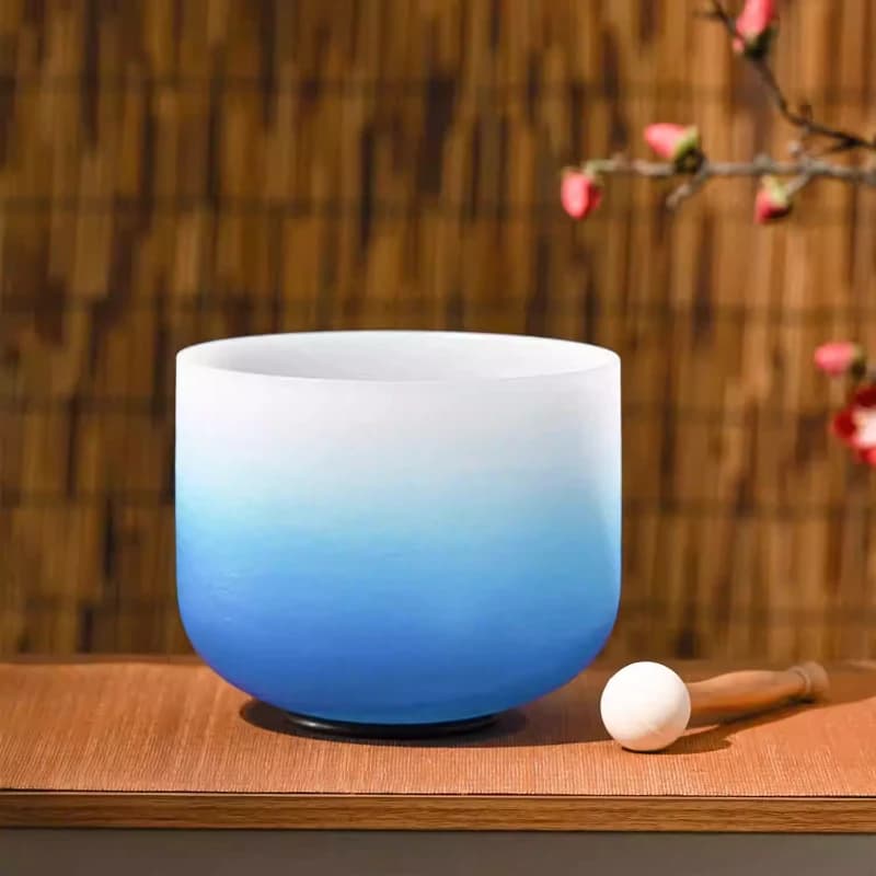 8 Inch Crystal Singing Bowls Mindfulness Relaxation Singing Bowl Meditation Sound Healing Bowls Energy Percussion Instruments