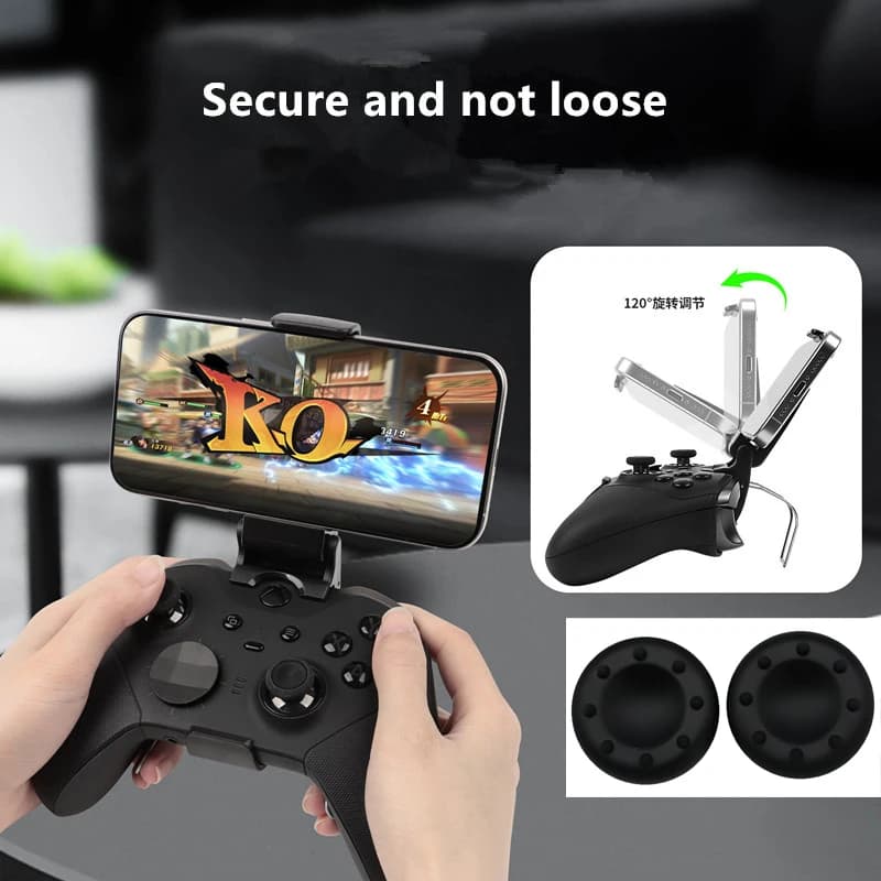 Supporto per Telefono Cellulare per Controller Xbox Elite - Clip Regolabile Compatibile con Gamepad Elite Serie 1 e 2